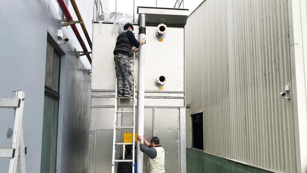 晉惠冷卻水塔, 外循環水管安裝 冷卻水塔, 密閉式冷卻水塔, 晉惠冷卻水塔, 不鏽鋼冷卻水塔
